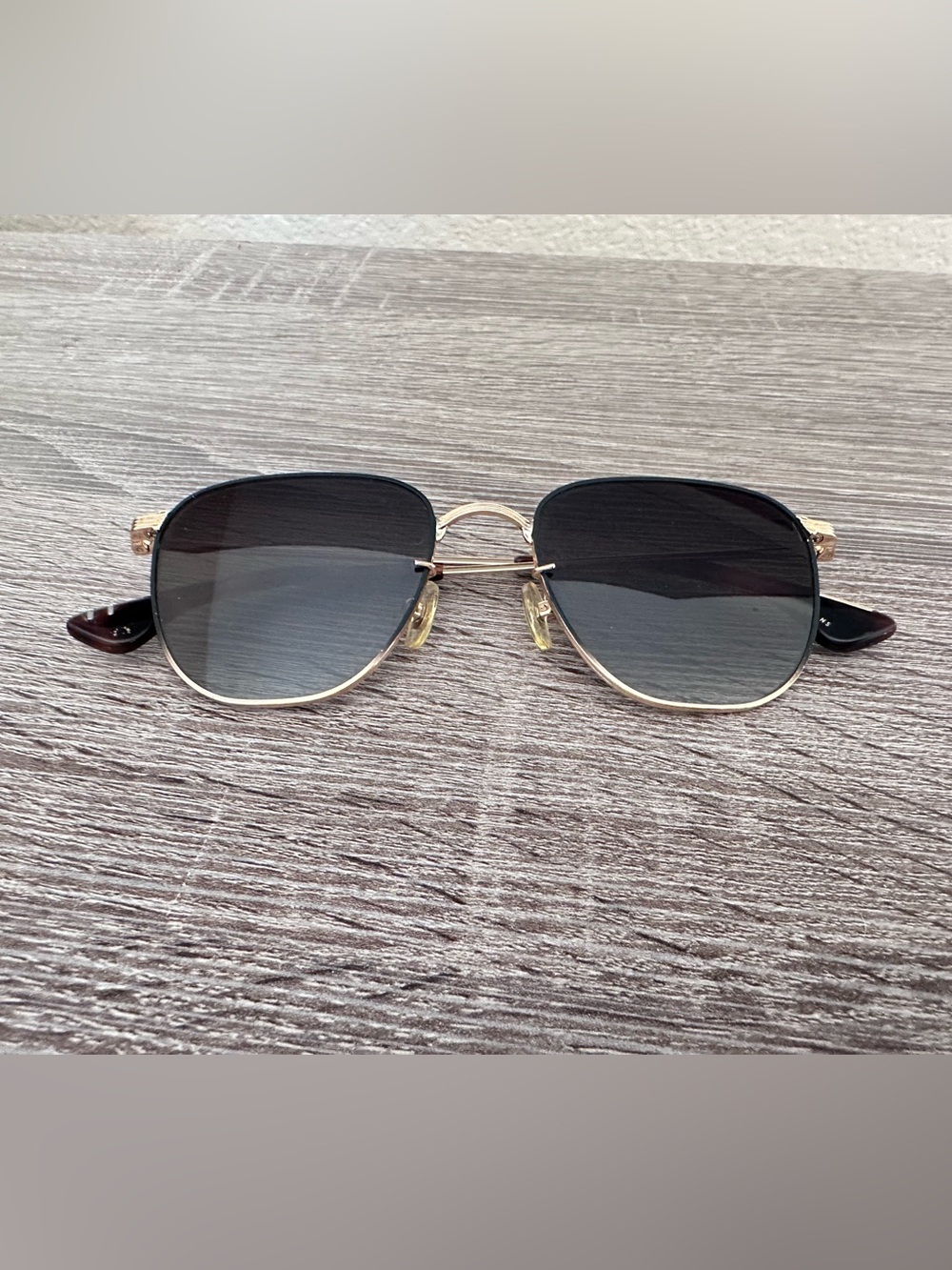 KREWE x Billy Reid Philly Reid DALE Sunglasses Black Gold Tortoise Aviator